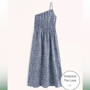 Abercrombie One Shoulder Blue Floral Dress NWT